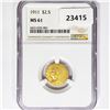 Image 1 : 1911 $2.50 Gold Quarter Eagle NGC MS61
