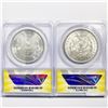 Image 2 : 1888,1882-O Set (2) Morgan Dollars ANACS MS62