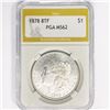 Image 1 : 1878 8TF Morgan Silver Dollar PGA MS62