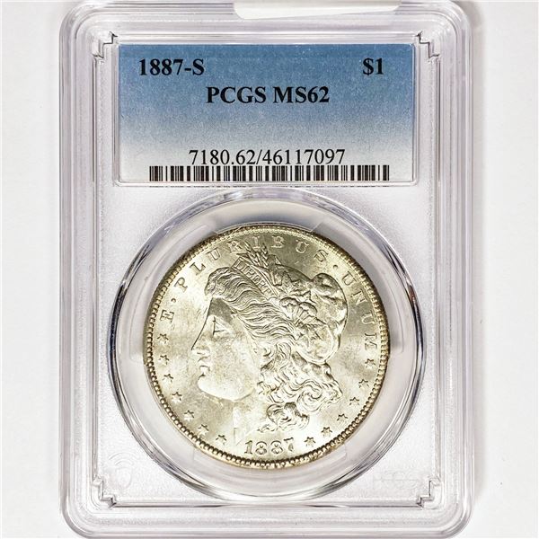 1887-S Morgan Silver Dollar PCGS MS62