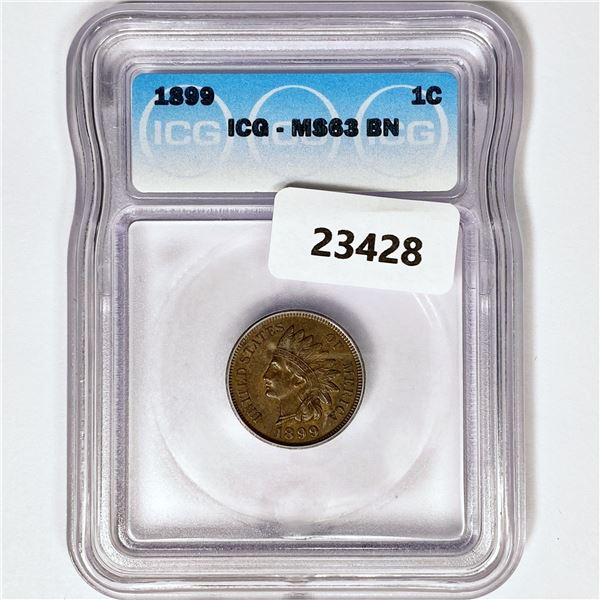 1899 Indian Head Cent ICG MS63 BN