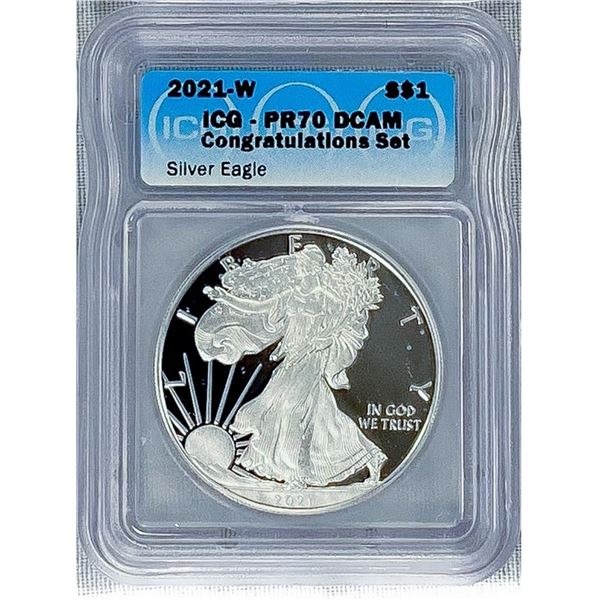 2021-W American Silver Eagles ICG-PR70 DCAM