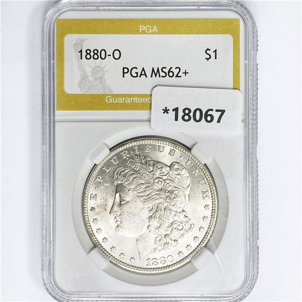 1880-O Morgan Silver Dollar PGA MS62+