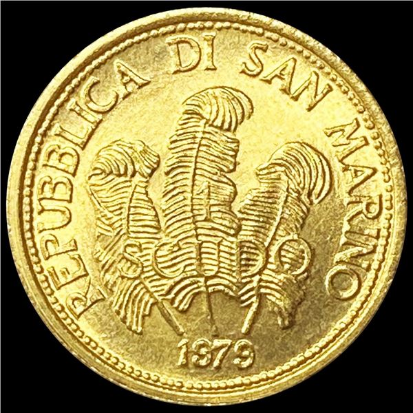 1979 R. of San Marino .917oz Gold Scudo GEM BU