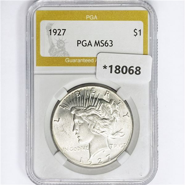 1927 Silver Peace Dollar PGA MS63