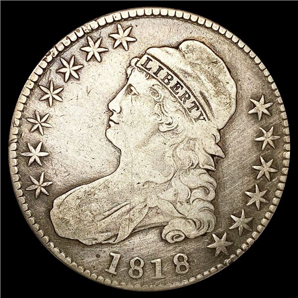 1818 Capped Bust Half Dollar NICELY CIRCULATED