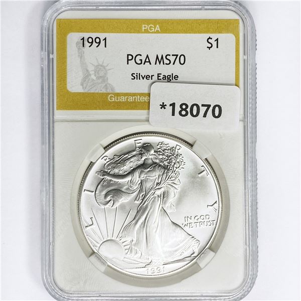 1991 American Silver Eagle PGA MS70