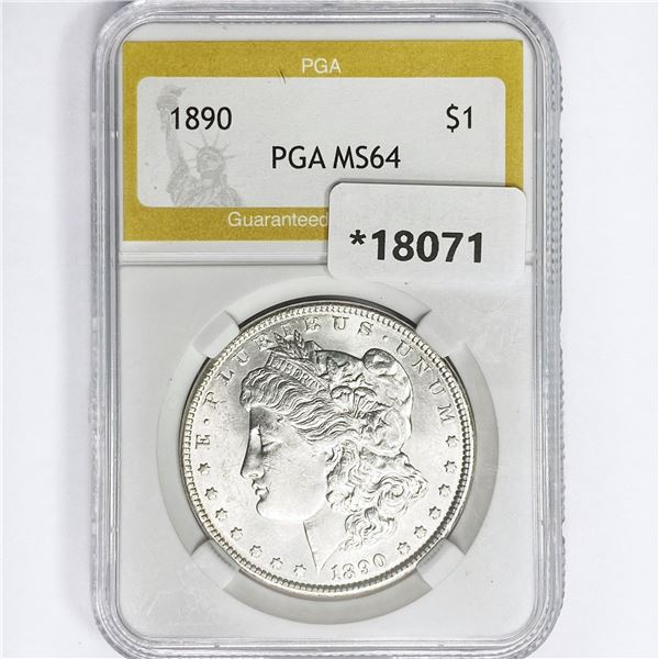 1890 Morgan Silver Dollar PGA MS64
