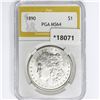 Image 1 : 1890 Morgan Silver Dollar PGA MS64