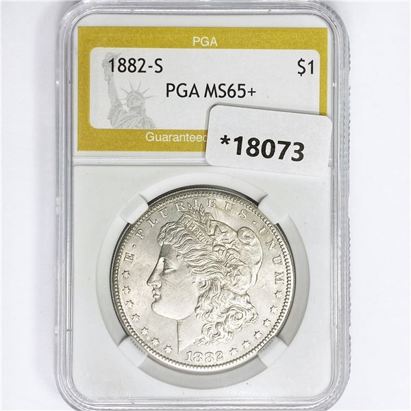 1882-S Morgan Silver Dollar PGA MS65+