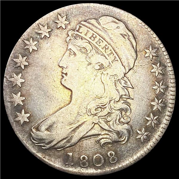 1808 0-105 Cap Bust Half Dollar R3 NICELY