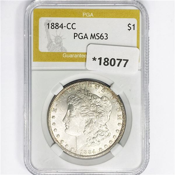 1884-CC Morgan Silver Dollar PGA MS63