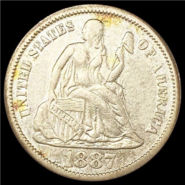 1887 Seated Liberty Dime CLOSELY UNCIRCULATED
