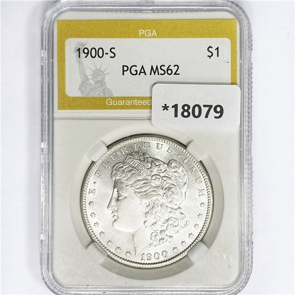 1900-S Morgan Silver Dollar PGA MS62