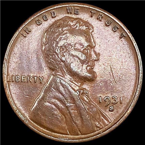 1931-S Wheat Cent CLOSELY UNCIRCULATED