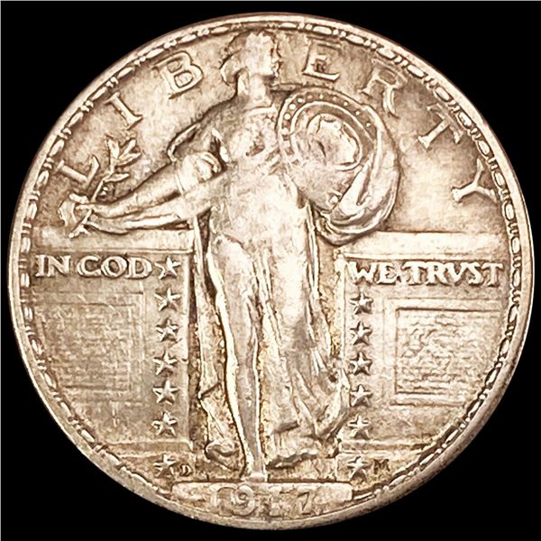 1917-D Standing Liberty Quarter NEARLY UNC