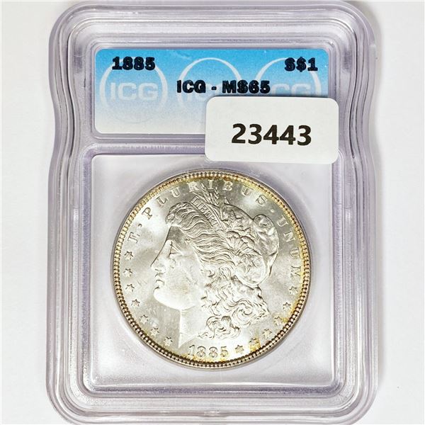 1885 Morgan Silver Dollar ICG MS65