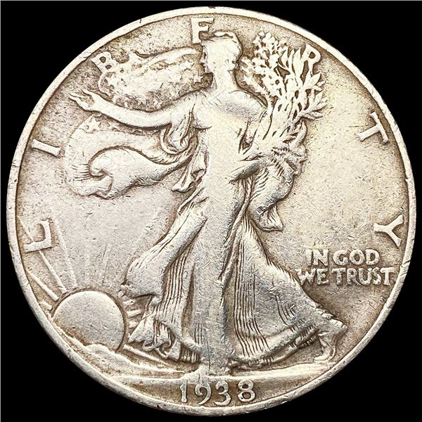 1938-D Walking Liberty Half Dollar LIGHTLY