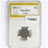 Image 1 : 1853-O Seated Liberty Dime PGA MS63 Arrows