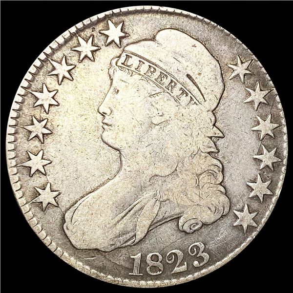 1823 0-111A Cap Bust Half Dollar R2 NICELY