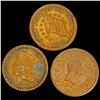 Image 1 : (3) 1863 Civil War Tokens NICELY CIRCULATED