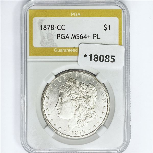1878-CC Morgan Silver Dollar PGA MS64+ PL