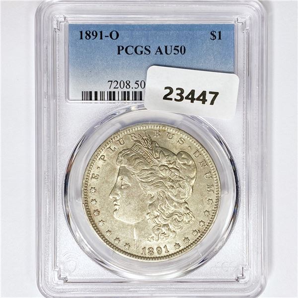 1891-O Morgan Silver Dollar PCGS AU50