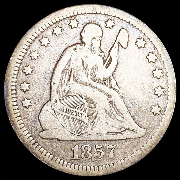 1857 Seated Liberty Quarter NICELY CIRCULATED
