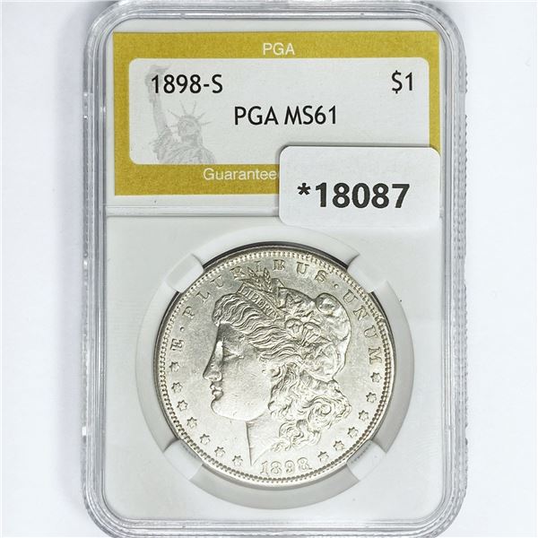 1898-S Morgan Silver Dollar PGA MS61