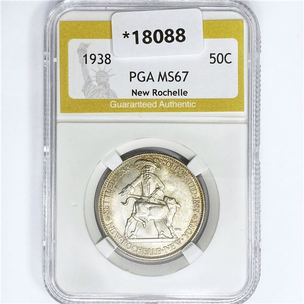 1938 New Rochelle Half Dollar PGA MS67