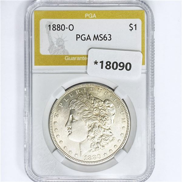 1880-O Morgan Silver Dollar PGA MS63