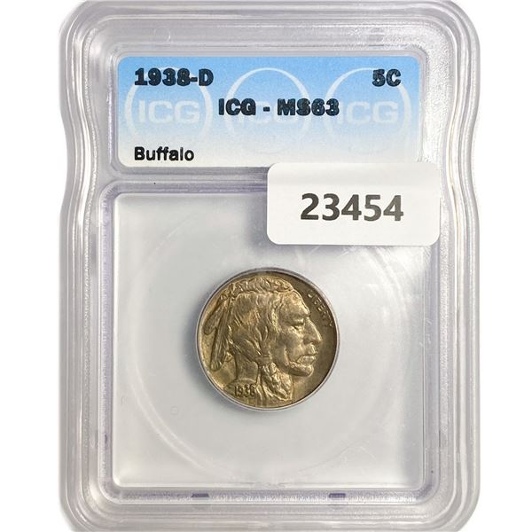 1938-D Buffalo Nickel ICG MS63