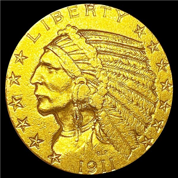 1911-S $5 Gold Half Eagle CLOSELY UNCIRCULATED