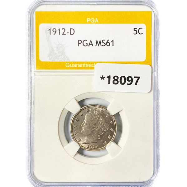 1912-D Liberty Victory Nickel PGA MS61