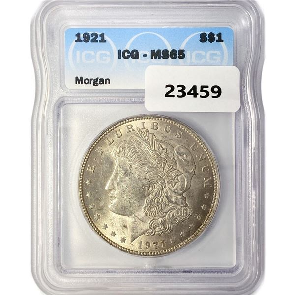 1921 Morgan Silver Dollar ICG MS65