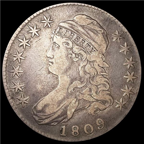 1809 III Edge 0-111 Cap Bust Half Dollar R2
