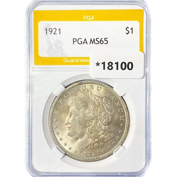 1921 Morgan Silver Dollar PGA MS65