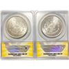 Image 2 : 1882-O Set (2) Morgan Dollars ANACS MS63