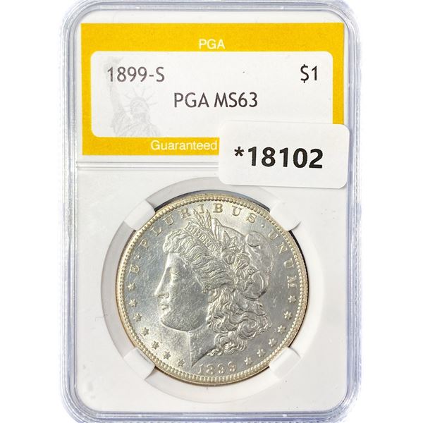 1899-S Morgan Silver Dollar PGA MS63
