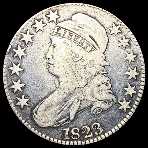 1823 0-103 Cap Bust Half Dollar R1 NICELY