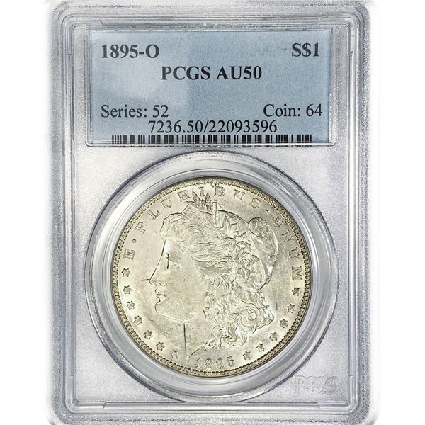 1895-O Morgan Silver Dollar PCGS AU50