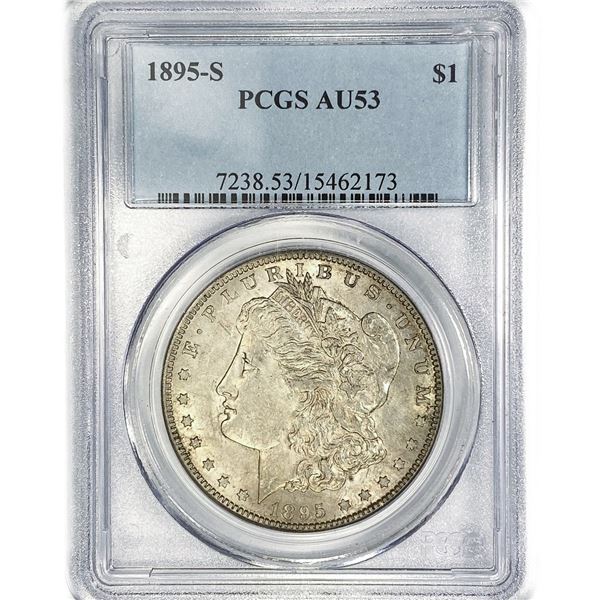 1895-S Morgan Silver Dollar PCGS AU53