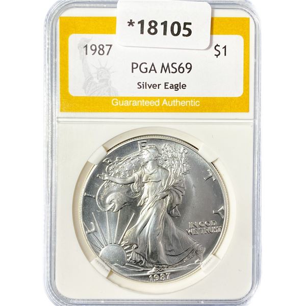 1987 American Silver Eagle PGA MS69