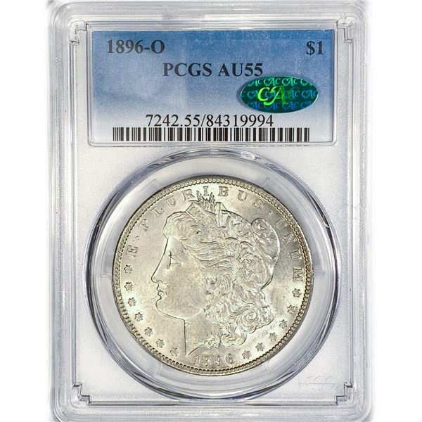 1896-O CAC Morgan Silver Dollar PCGS AU55