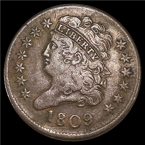 1809 Classic Head Half Cent ABOUT UNCIRCULATED