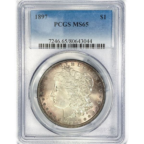 1897 Morgan Silver Dollar PCGS MS65