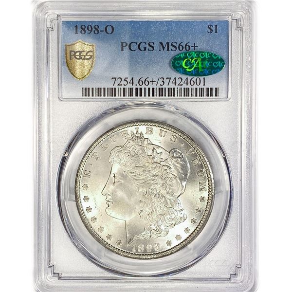 1898-O CAC Morgan Silver Dollar PCGS MS66+