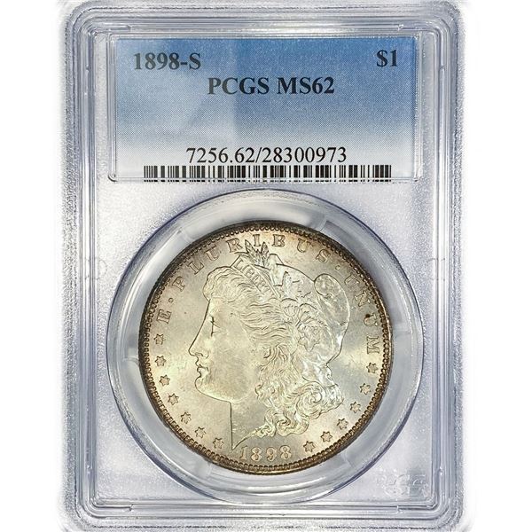 1898-S Morgan Silver Dollar PCGS MS62