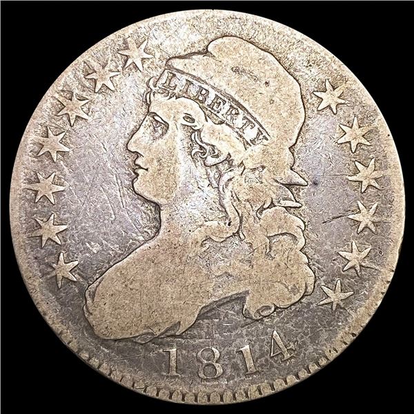 1814 0-106 Cap Bust Half Dollar R6 NICELY