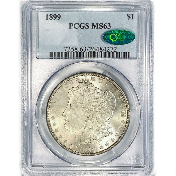 1899 CAC Morgan Silver Dollar PCGS MS63